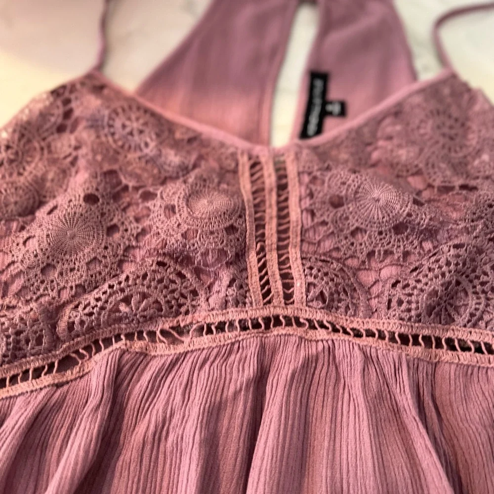Kendal & Kylie halter/tank top sz S color is lilac/mauve - Picture 5 of 8